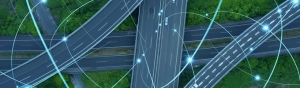 data transfering shown in the form of connection of roads 